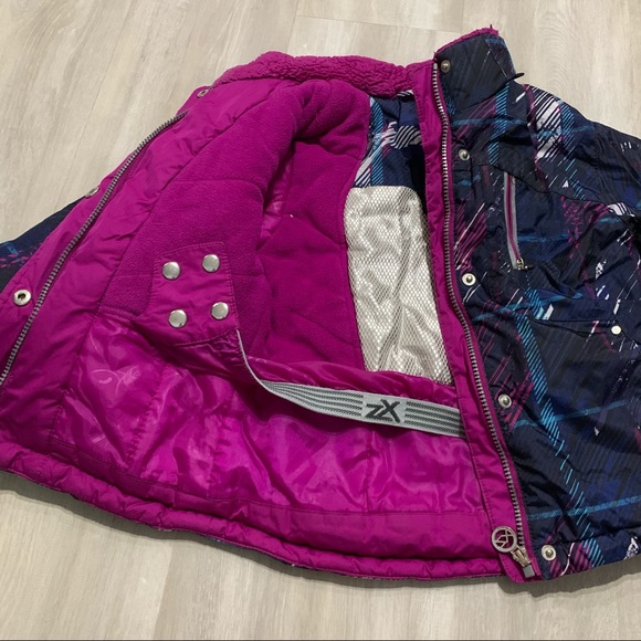 ZeroXposur Pink Blue KIDS Snow Jacket Sz 4 - Picture 5 of 8
